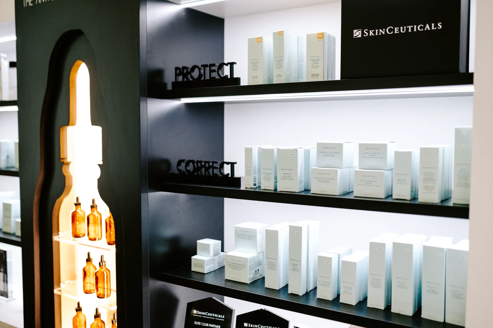 Medical skincare products at Dr. Howley's clinic